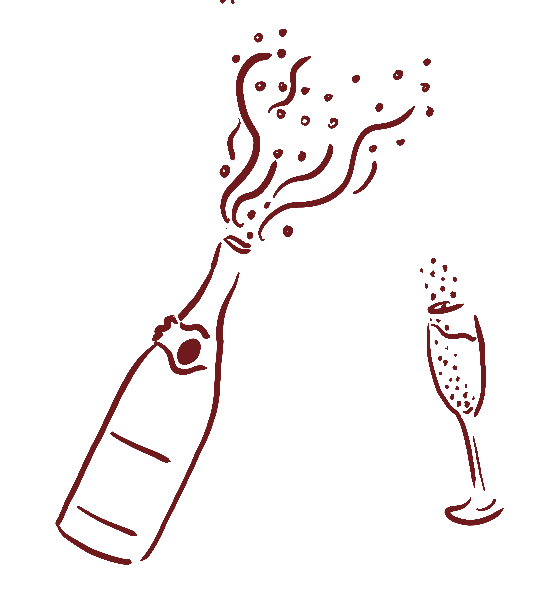 Botella y copa